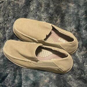 CROCS Men's Slip-On Canvas Loafers in Beige